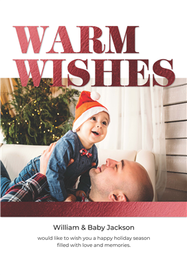 Warm Wishes Holiday Card with Foil